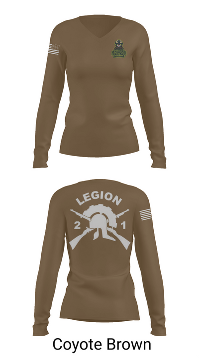2-1 21461716 Women's Long Sleeve V-neck Shirt - 17
