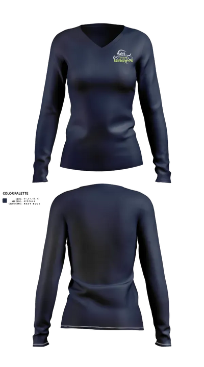 Boston Banshees 81530630 Women's Long Sleeve V-neck Shirt - 32