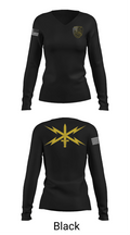 11th Cyber BN 28727889 Women's Long Sleeve V-neck Shirt - 23