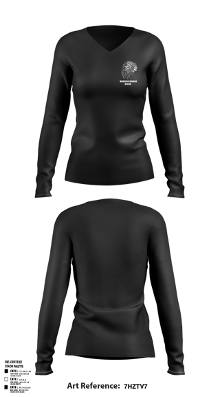 Womens Long Sleeve Vneck Shirt, Wauseon Indians Diving, Swimming, Teamtime, Team time, sublimation, custom sports apparel, team uniforms, spirit wear, spiritwear, sports uniforms, custom shirts, team store, custom team store, fundraiser sports, apparel fundraiser