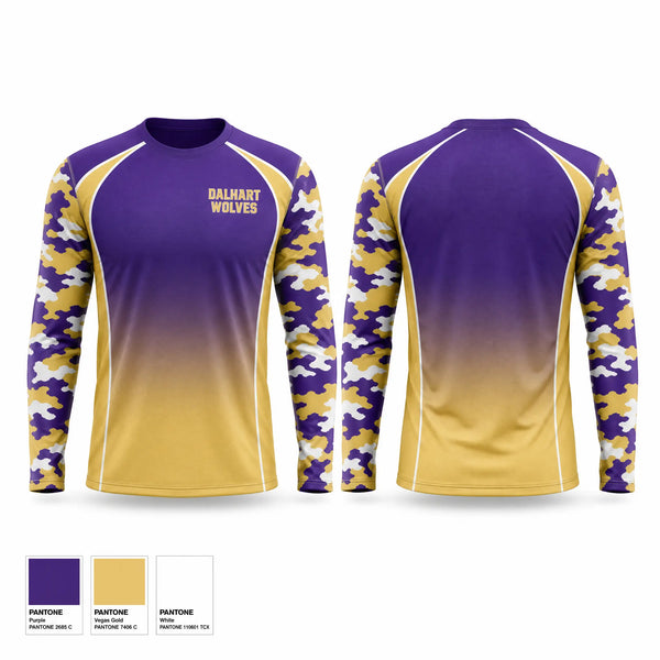 Long Sleeve Performance Shirt, Dalhart Wolves, Baseball, Teamtime, Team time, sublimation, custom sports apparel, team uniforms, spirit wear, spiritwear, sports uniforms, custom shirts, team store, custom team store, fundraiser sports, apparel fundraiser
