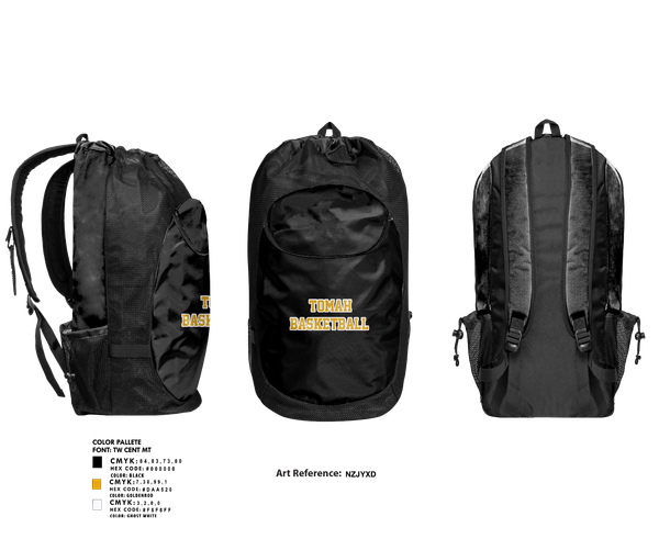 Gear Bag, Tomah, Women's Basketball, Teamtime, Team time, sublimation, custom sports apparel, team uniforms, spirit wear, spiritwear, sports uniforms, custom shirts, team store, custom team store, fundraiser sports, apparel fundraiser