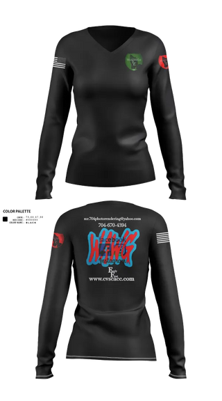 Womens Long Sleeve Vneck Shirt, WeAllWeGot~Family First, , Teamtime, Team time, sublimation, custom sports apparel, team uniforms, spirit wear, spiritwear, sports uniforms, custom shirts, team store, custom team store, fundraiser sports, apparel fundraiser