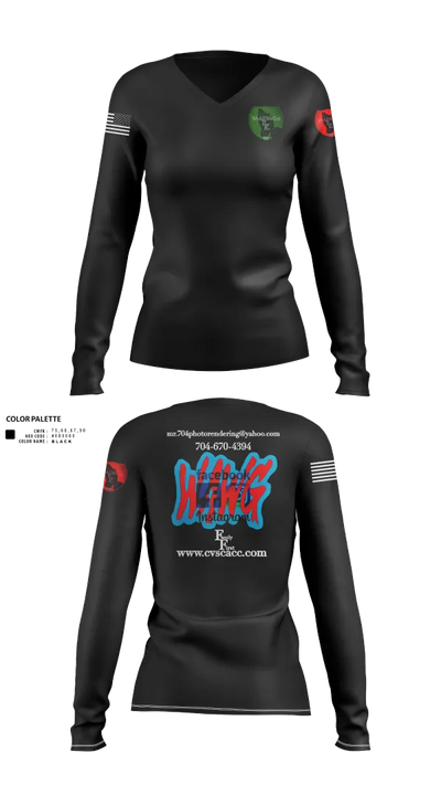 WeAllWeGot~Family First 22026589 Women's Long Sleeve V-neck Shirt - 21