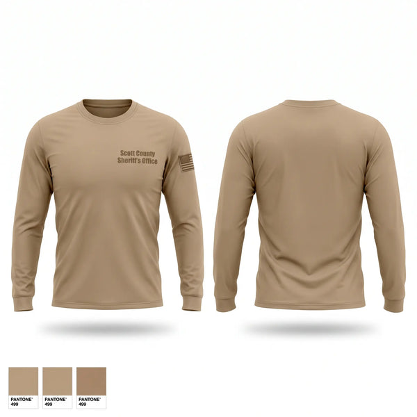 Long Sleeve Performance Shirt, Scott County Sheriff's Office, Police, Teamtime, Team time, sublimation, custom sports apparel, team uniforms, spirit wear, spiritwear, sports uniforms, custom shirts, team store, custom team store, fundraiser sports, apparel fundraiser