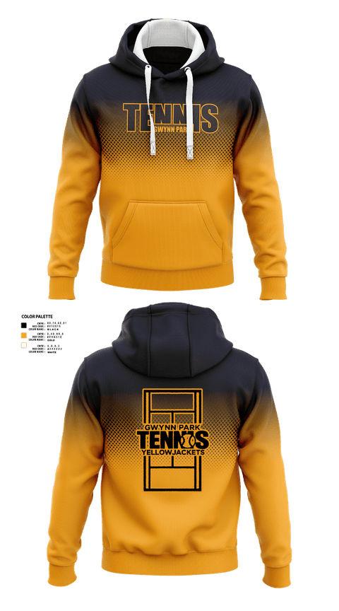 Hoodie, Gwynn Park High School Tennis, Tennis, Teamtime, Team time, sublimation, custom sports apparel, team uniforms, spirit wear, spiritwear, sports uniforms, custom shirts, team store, custom team store, fundraiser sports, apparel fundraiser