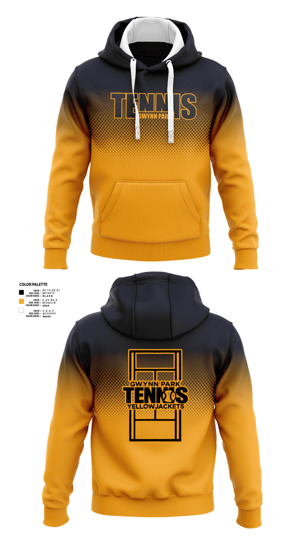 Hoodie, Gwynn Park High School Tennis, Tennis, Teamtime, Team time, sublimation, custom sports apparel, team uniforms, spirit wear, spiritwear, sports uniforms, custom shirts, team store, custom team store, fundraiser sports, apparel fundraiser