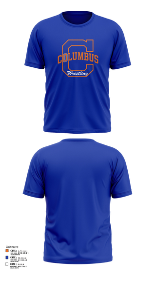 Short Sleeve Performance Shirt, Columbus High School Wrestling, Wrestling, Teamtime, Team time, sublimation, custom sports apparel, team uniforms, spirit wear, spiritwear, sports uniforms, custom shirts, team store, custom team store, fundraiser sports, apparel fundraiser