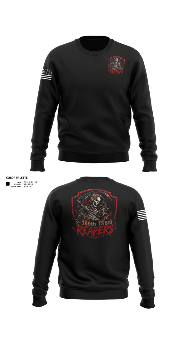 Crew Neck Sweatshirt, Reapers, Army, Teamtime, Team time, sublimation, custom sports apparel, team uniforms, spirit wear, spiritwear, sports uniforms, custom shirts, team store, custom team store, fundraiser sports, apparel fundraiser