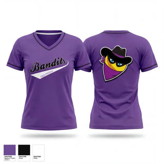 Womens Short Sleeve Vneck Shirt, Bandits, Softball, Teamtime, Team time, sublimation, custom sports apparel, team uniforms, spirit wear, spiritwear, sports uniforms, custom shirts, team store, custom team store, fundraiser sports, apparel fundraiser