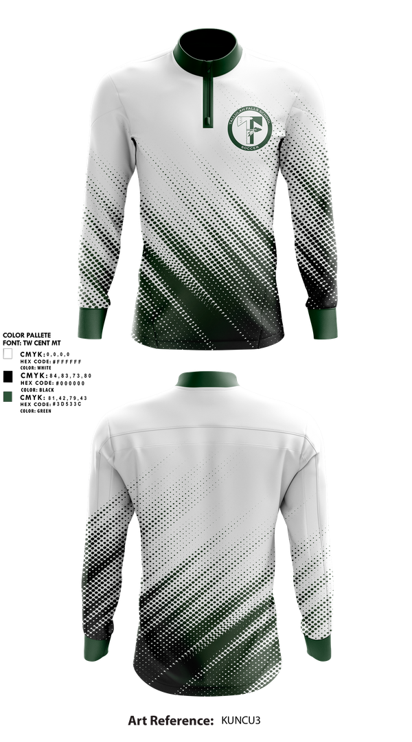 Quarter Zip Jacket, Tallulah Falls School Soccer, Women's Soccer, Teamtime, Team time, sublimation, custom sports apparel, team uniforms, spirit wear, spiritwear, sports uniforms, custom shirts, team store, custom team store, fundraiser sports, apparel fundraiser