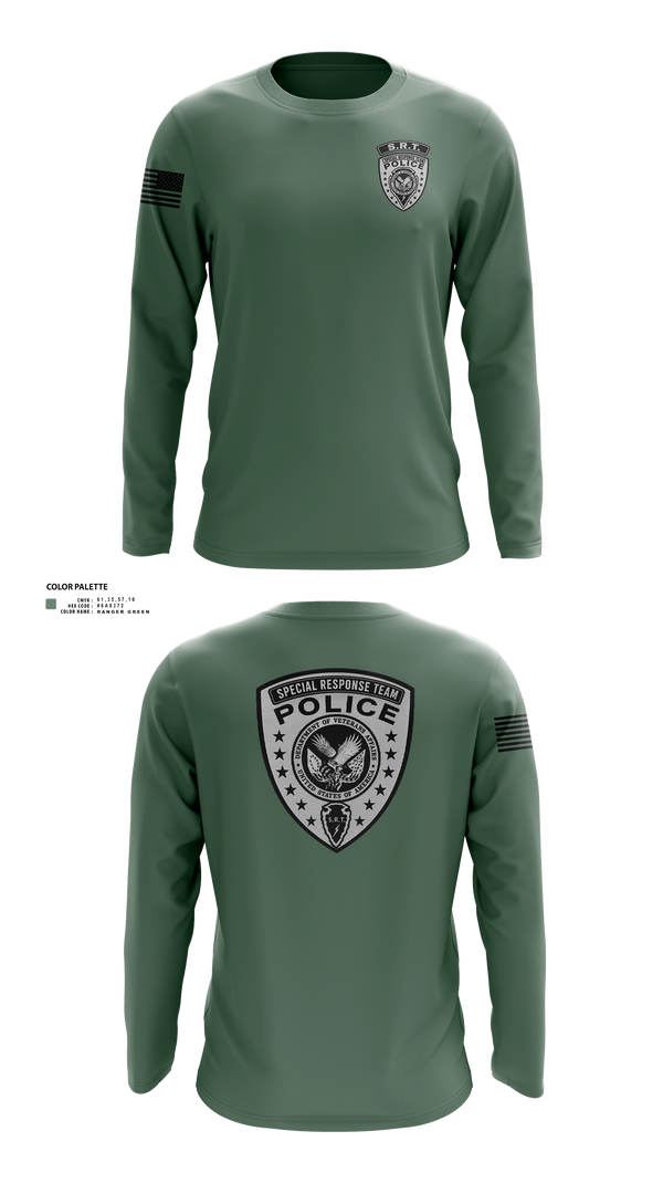 Long Sleeve Performance Shirt, Veterans Affairs Police Special Response Team, Police, Teamtime, Team time, sublimation, custom sports apparel, team uniforms, spirit wear, spiritwear, sports uniforms, custom shirts, team store, custom team store, fundraiser sports, apparel fundraiser