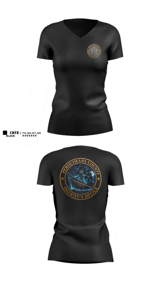 Womens Short Sleeve Vneck Shirt, Perquimans County Sheriff's Office, Police, Teamtime, Team time, sublimation, custom sports apparel, team uniforms, spirit wear, spiritwear, sports uniforms, custom shirts, team store, custom team store, fundraiser sports, apparel fundraiser