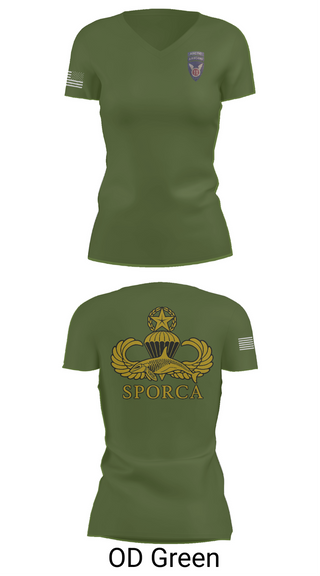 Womens Short Sleeve Vneck Shirt, HHC, 725th BSB, 2/11 ABN, , Teamtime, Team time, sublimation, custom sports apparel, team uniforms, spirit wear, spiritwear, sports uniforms, custom shirts, team store, custom team store, fundraiser sports, apparel fundraiser