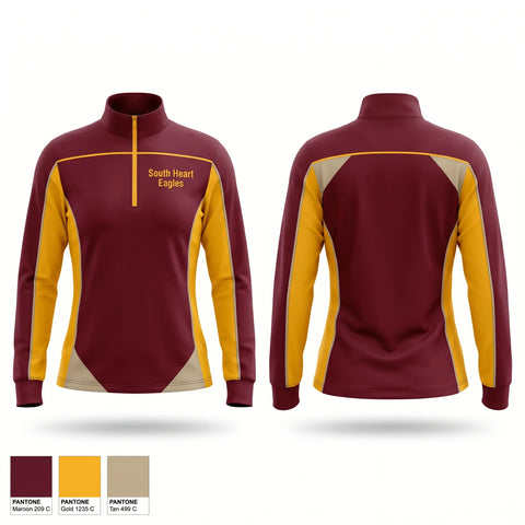 Quarter Zip Jacket, South Heart Eagles, Baseball, Teamtime, Team time, sublimation, custom sports apparel, team uniforms, spirit wear, spiritwear, sports uniforms, custom shirts, team store, custom team store, fundraiser sports, apparel fundraiser
