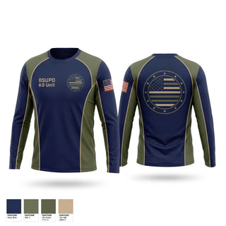 Long Sleeve Performance Shirt, BSUPD K9 Unit, Police, Teamtime, Team time, sublimation, custom sports apparel, team uniforms, spirit wear, spiritwear, sports uniforms, custom shirts, team store, custom team store, fundraiser sports, apparel fundraiser