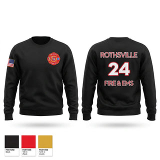 Crew Neck Sweatshirt, Rothsville Fire & EMS, EMS/EMT, Teamtime, Team time, sublimation, custom sports apparel, team uniforms, spirit wear, spiritwear, sports uniforms, custom shirts, team store, custom team store, fundraiser sports, apparel fundraiser
