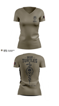War turtles 59619106 Women's Short Sleeve V-neck Shirt - 10
