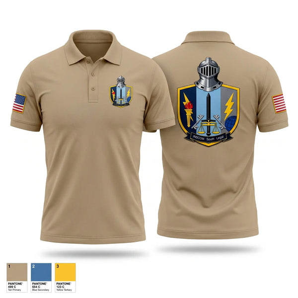 Short Sleeve Performance Polo, INSCOM South Legal, Army, Teamtime, Team time, sublimation, custom sports apparel, team uniforms, spirit wear, spiritwear, sports uniforms, custom shirts, team store, custom team store, fundraiser sports, apparel fundraiser