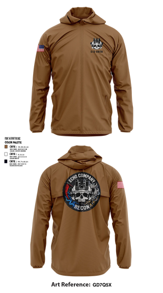 Windbreaker, ECHO COMPANY, 3-60TH IN, Army, Teamtime, Team time, sublimation, custom sports apparel, team uniforms, spirit wear, spiritwear, sports uniforms, custom shirts, team store, custom team store, fundraiser sports, apparel fundraiser