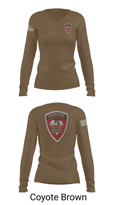 101st Airborne 37445934 Women's Long Sleeve V-neck Shirt - 17