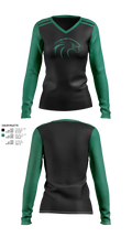 NSU Riverhawks Football 89263546 Women's Long Sleeve V-neck Shirt - 41