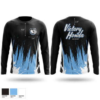 Long Sleeve Performance Shirt, Victory Honda AAA Hockey, Ice Hockey, Teamtime, Team time, sublimation, custom sports apparel, team uniforms, spirit wear, spiritwear, sports uniforms, custom shirts, team store, custom team store, fundraiser sports, apparel fundraiser