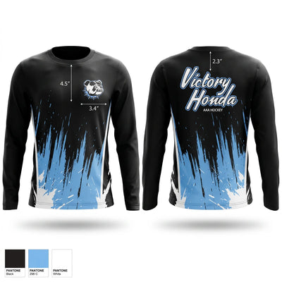 Victory Honda AAA Hockey Long Sleeve Performance Shirt 1