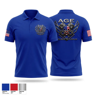 Short Sleeve Performance Polo, AGE, Air Force, Teamtime, Team time, sublimation, custom sports apparel, team uniforms, spirit wear, spiritwear, sports uniforms, custom shirts, team store, custom team store, fundraiser sports, apparel fundraiser