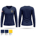 Village of Clinton Police Women's Long Sleeve V-neck Shirt - 1