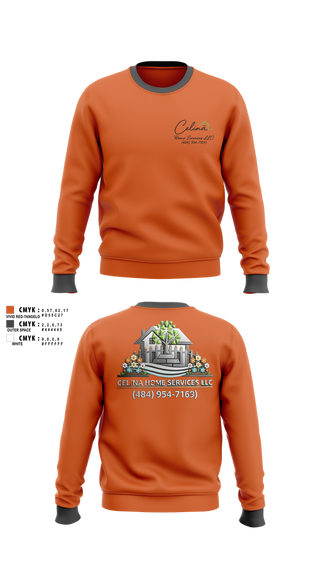 Crew Neck Sweatshirt, Celina Home Services LLC, Men's Soccer, Teamtime, Team time, sublimation, custom sports apparel, team uniforms, spirit wear, spiritwear, sports uniforms, custom shirts, team store, custom team store, fundraiser sports, apparel fundraiser