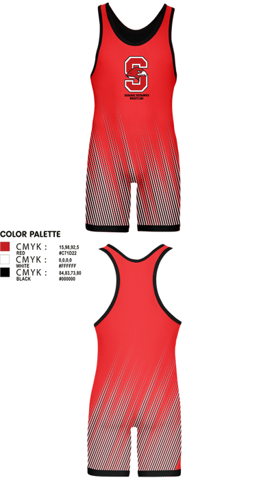 Saranac RedHawks (Saranac Wrestling Club) Wrestling Singlet - 1