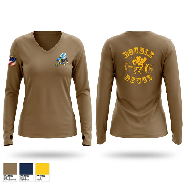 Womens Long Sleeve Vneck Shirt, 22NCR, Navy, Teamtime, Team time, sublimation, custom sports apparel, team uniforms, spirit wear, spiritwear, sports uniforms, custom shirts, team store, custom team store, fundraiser sports, apparel fundraiser