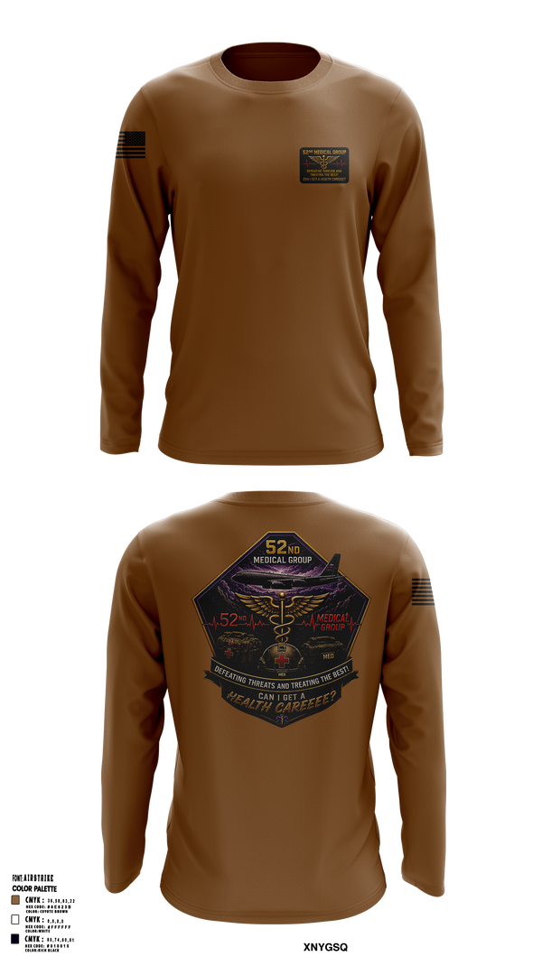 Long Sleeve Performance Shirt, 52 MDG, Air Force, Teamtime, Team time, sublimation, custom sports apparel, team uniforms, spirit wear, spiritwear, sports uniforms, custom shirts, team store, custom team store, fundraiser sports, apparel fundraiser