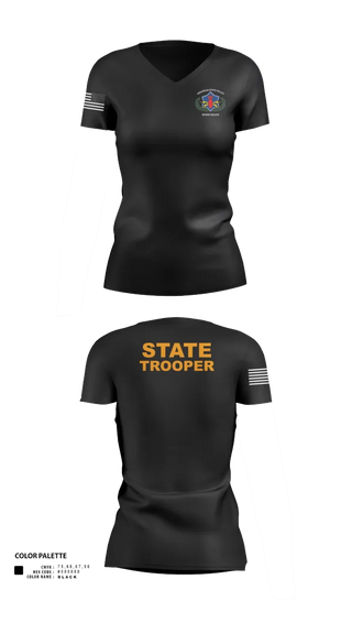 Womens Short Sleeve Vneck Shirt, Arkansas State Police Bomb Squad, , Teamtime, Team time, sublimation, custom sports apparel, team uniforms, spirit wear, spiritwear, sports uniforms, custom shirts, team store, custom team store, fundraiser sports, apparel fundraiser