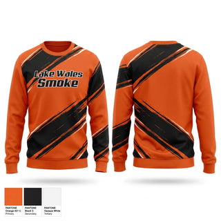 Crew Neck Sweatshirt, Lake Wales Smoke, Baseball, Teamtime, Team time, sublimation, custom sports apparel, team uniforms, spirit wear, spiritwear, sports uniforms, custom shirts, team store, custom team store, fundraiser sports, apparel fundraiser