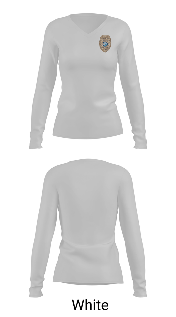Womens Long Sleeve Vneck Shirt, Port St. Joe Police Department, Police, Teamtime, Team time, sublimation, custom sports apparel, team uniforms, spirit wear, spiritwear, sports uniforms, custom shirts, team store, custom team store, fundraiser sports, apparel fundraiser