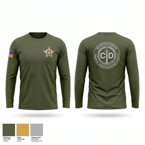 Long Sleeve Performance Shirt, Houston County AL CID, Police, Teamtime, Team time, sublimation, custom sports apparel, team uniforms, spirit wear, spiritwear, sports uniforms, custom shirts, team store, custom team store, fundraiser sports, apparel fundraiser
