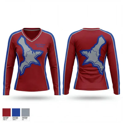 Old School Boxing 38205114 Women's Long Sleeve V-neck Shirt - 1