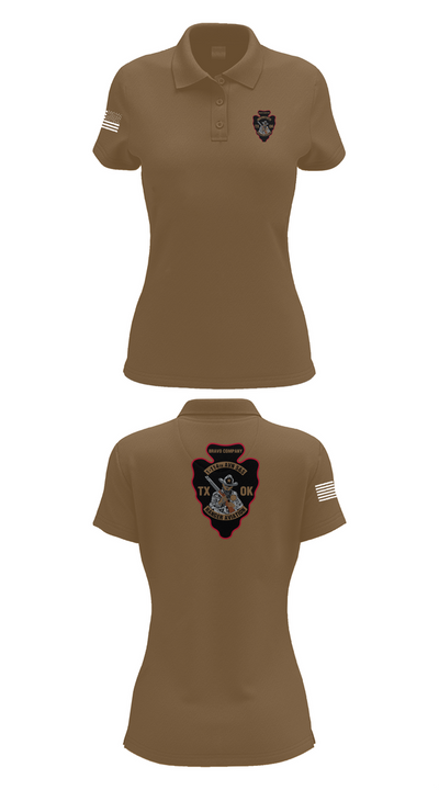 B CO 1-114TH AVN S&S 16112199 Women's Short Sleeve Performance Polo  - 15