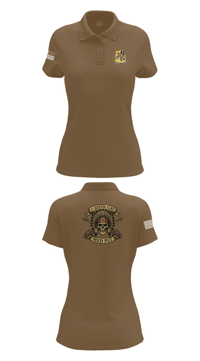 1-105th cavalry 36351622 Women's Short Sleeve Performance Polo  - 15