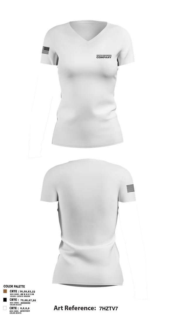 Womens Short Sleeve Vneck Shirt, 319th IEW, , Teamtime, Team time, sublimation, custom sports apparel, team uniforms, spirit wear, spiritwear, sports uniforms, custom shirts, team store, custom team store, fundraiser sports, apparel fundraiser
