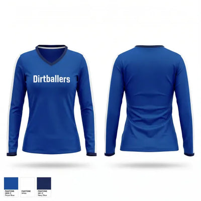 Dirtballers 3814690 Women's Long Sleeve V-neck Shirt - 1