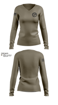 ARDB Security 67591237 Women's Long Sleeve V-neck Shirt - 21