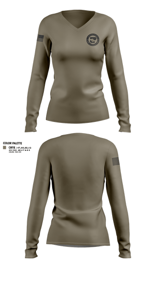 Womens Long Sleeve Vneck Shirt, ARDB Security, Police, Teamtime, Team time, sublimation, custom sports apparel, team uniforms, spirit wear, spiritwear, sports uniforms, custom shirts, team store, custom team store, fundraiser sports, apparel fundraiser