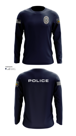 Long Sleeve Performance Shirt, Struthers Police, Police, Teamtime, Team time, sublimation, custom sports apparel, team uniforms, spirit wear, spiritwear, sports uniforms, custom shirts, team store, custom team store, fundraiser sports, apparel fundraiser