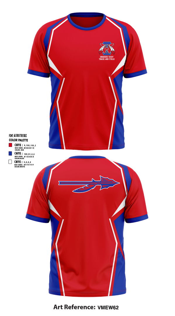 West High School Track & Field 22296758 Old School Cotton Feel Shirt - 2