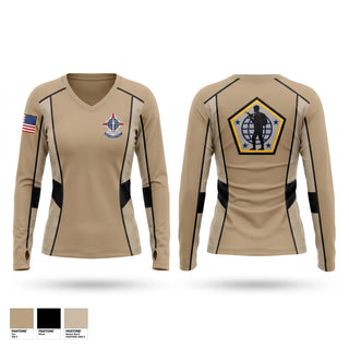 Womens Long Sleeve Vneck Shirt, HRC G3, Army, Teamtime, Team time, sublimation, custom sports apparel, team uniforms, spirit wear, spiritwear, sports uniforms, custom shirts, team store, custom team store, fundraiser sports, apparel fundraiser