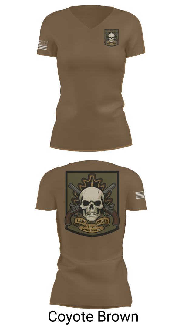 Womens Short Sleeve Vneck Shirt, 430th MP Detachment, , Teamtime, Team time, sublimation, custom sports apparel, team uniforms, spirit wear, spiritwear, sports uniforms, custom shirts, team store, custom team store, fundraiser sports, apparel fundraiser