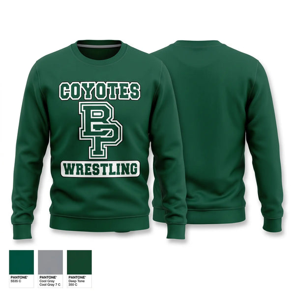 Crew Neck Sweatshirt, Buena Park High School Wrestling, Wrestling, Teamtime, Team time, sublimation, custom sports apparel, team uniforms, spirit wear, spiritwear, sports uniforms, custom shirts, team store, custom team store, fundraiser sports, apparel fundraiser